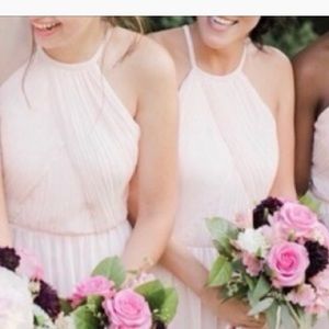 #levkoff petal pink full length open back gown